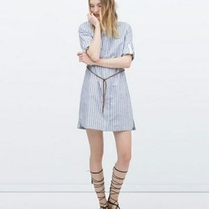 ZARA Striped Shirt Dress